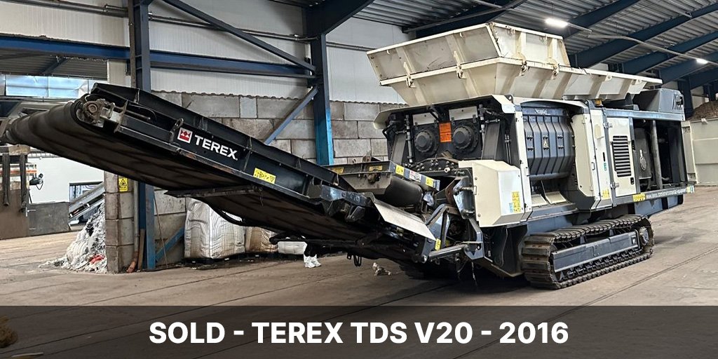 Sold by Findeq to a customer in Europe, Terex TDS V20 Medium Speed Shredder
